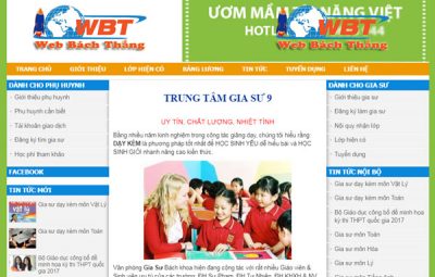 Dịch vụ thiết kế website gia sư chuyên nghiệp chuẩn seo chuẩn di động